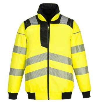   Portwest PW302 PW3 Hi-Vis 3-in-1 Pilota kabát Sárga/Fekete - M