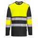 Portwest PW312 PW3 Hi-Vis Class 1 hosszú ujjú póló L/S Sárga/Fekete - XL