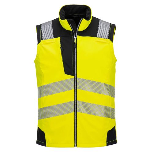 Portwest PW325 Jól láthatósági Softshell dzseki (3L) Sárga/Fekete - 3XL