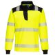 Portwest PW326 PW3 Hi-Vis 1/4 Zippzáras hosszú ujjú póló Sárga/Fekete - L