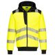 Portwest PW327 PW3 Hi-Vis zippzáras kapucnis pulóver Sárga/Fekete - S