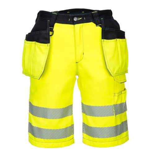 Portwest PW343 PW3 Hi-Vis Holster rövidnadrág Sárga/Fekete - 34