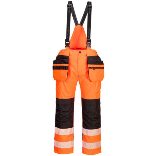 Portwest PW356 PW3 Hi-Vis kantáros nadrág Narancs/Fekete - XXL