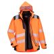 Portwest PW365 PW3 Hi-Vis 3-in-1 kabát Narancs/Fekete - L