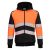 Portwest PW377 PW3 Class 1 zippzáros téli kapucnis pulóver Narancs/Fekete - L
