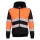 Portwest PW377 PW3 Class 1 zippzáros téli kapucnis pulóver Narancs/Fekete - 4XL