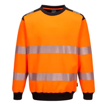   Portwest PW379 PW3 Hi-Vis környakú pulóver Narancs/Fekete - 4XL