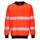 Portwest PW379 PW3 Hi-Vis környakú pulóver Piros/Fekete - 4XL