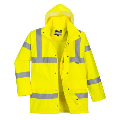 Portwest RT60 Hi-Vis légáteresztő rain traffic kabát Sárga - M