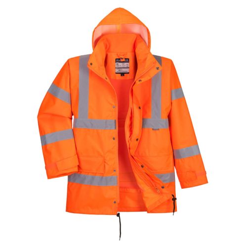 Portwest RT63 HiVis lélegző Traffic kabát (Interaktív) Narancs - XL