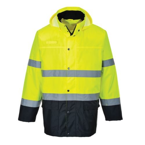 Portwest S166 Kéttónusú Lite Traffic dzseki Sárga/Navy - XL