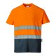 Portwest S173 Kéttónusú Cotton Comfort póló Narancs/Navy - XS