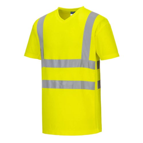 Portwest S179 Hi-Vis pamut póló pamut hálós betétes póló S/S Sárga - XL