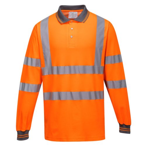 Portwest S271 Hosszú ujjú Cotton Comfort pólóing Narancs - L