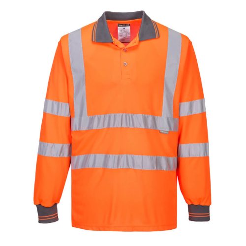 Portwest S277 Hi-Vis hosszú ujjú pólóing Narancs - L