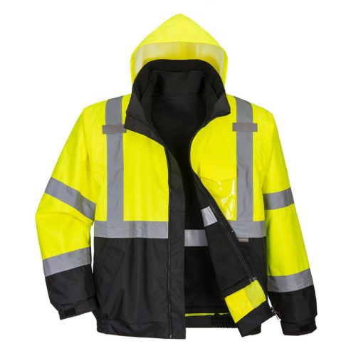 Portwest S365 Hi-Vis Prémium 3 az 1-ben bomberdzseki Sárga/Fekete - S