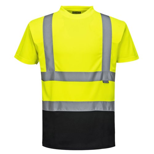 Portwest S378 Kéttónusú póló Sárga/Fekete - 4XL