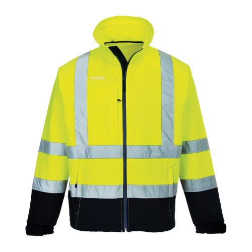 Portwest S425 Láthatósági kontraszt Softshell (3L) Sárga/Navy - XL
