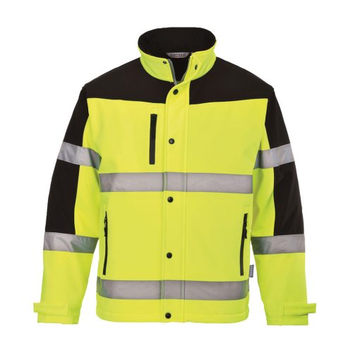 Portwest S429 Kéttónusú Softshell kabát (3L) Sárga/Fekete - M