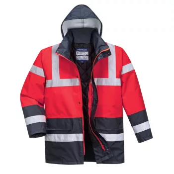   Portwest S466 Hi-Vis Kéttónusú Traffic kabát Piros/Navy - 3XL