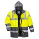Portwest S466 Hi-Vis Kéttónusú Traffic kabát Sárga/Szürke - M