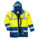 Portwest S466 Hi-Vis Kéttónusú Traffic kabát Sárga/Royal kék - 4XL