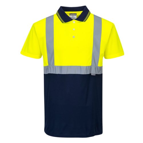 Portwest S479 Kéttónusú pólóing Sárga/Navy - S