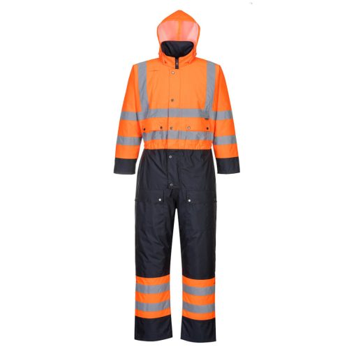 Portwest S485 Hi-Vis Contrast bélelt overál Narancs/Navy - 4XL