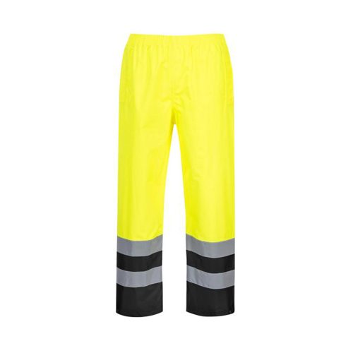 Portwest S486 Hi-Vis kéttónusú Traffic nadrág Sárga/Fekete - L