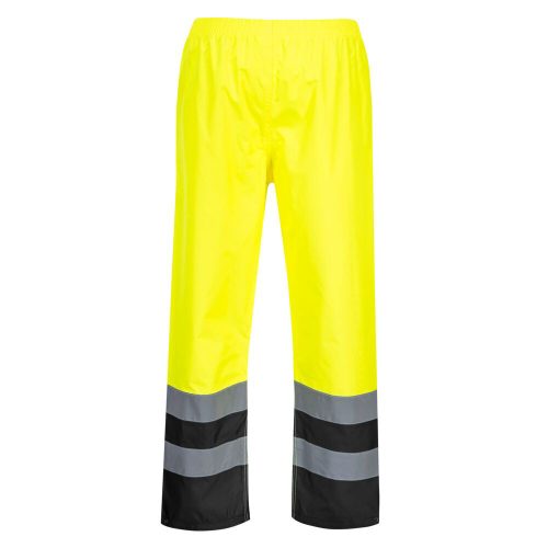 Portwest S486 Hi-Vis kéttónusú Traffic nadrág Sárga/Fekete - 3XL