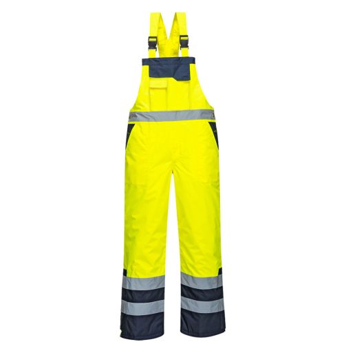 Portwest S489 Kontraszt bélelt mellesnadrág Sárga - XXL