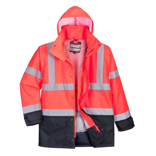 Portwest S768 Hi-Vis Executive 5 az 1-ben kabát Piros/Navy - XS