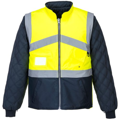 Portwest S769 Hi-Vis kéttónusúkabát - kifordítható Sárga/Navy - S