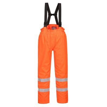   Portwest S781 Bizflame Rain bélelt- Hi-Vis antisztatikus FR nadrág Narancs - M