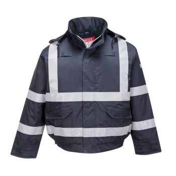   Portwest S783 Bizflame Rain FR Multi Protection bomber kabát Navy - S