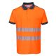 Portwest T180 PW3 Hi-Vis pólóing S/S Narancs/Navy - L