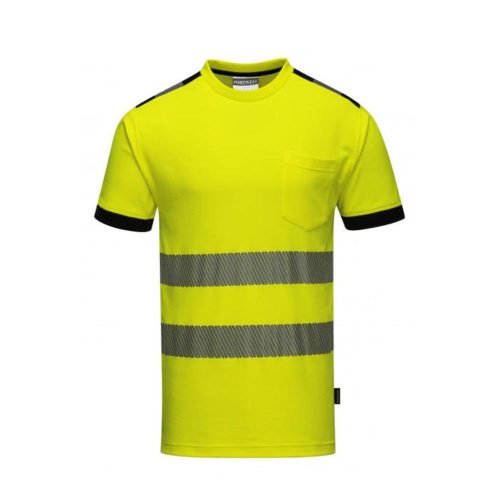 Portwest Vision jól láthatósági póló sárga/fekete XL