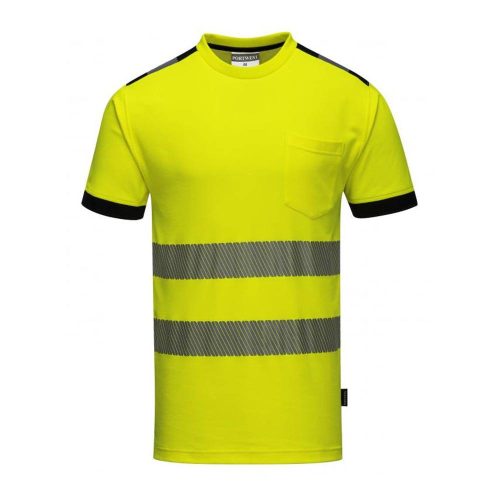 Portwest Vision jól láthatósági póló sárga/fekete XXL