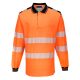 Portwest T184 PW3 Hi-Vis hosszú ujjú pólóing Narancs/Fekete - L