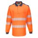 Portwest T184 PW3 Hi-Vis hosszú ujjú pólóing Narancs/Navy - L