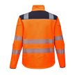 Portwest T402 PW3 Hi-Vis Softshell kabát Narancs/Navy - XXL