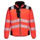 Portwest T402 PW3 Hi-Vis Softshell kabát Piros/Fekete - M