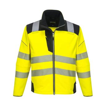 Portwest T402 PW3 Hi-Vis Softshell kabát Sárga/Fekete - XS
