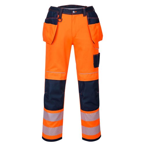 Portwest T501 PW3 Hi-Vis Holster nadrág Narancs/Navy - 32