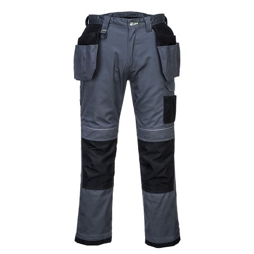 Portwest T602 PW3 Holster Work lengőzsebes nadrág Szürke/Fekete - 36