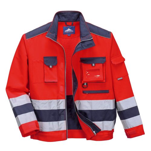 Portwest TX50 Lille Hi-Vis kabát Piros/Navy - S