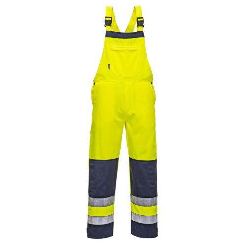 Portwest TX72 Girona Hi-Vis kantáros nadrág Sárga/Navy - M