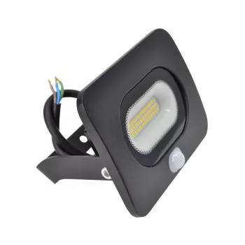   Tracon SMD fényvető mozgásérzékelővel, fekete, 220-240V AC, 20W, 4000K, IP65,1500lm, A, 3-10m