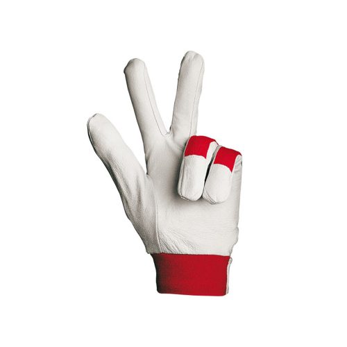 Sir Safety System Naxos sertésbőr védőkesztyű fehér 08/M