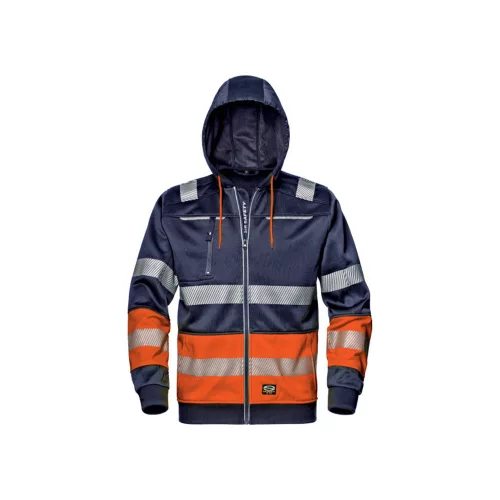 Sir Safety System Hi-Vis Contrast kapucnis melegítőfelső kék/narancs L